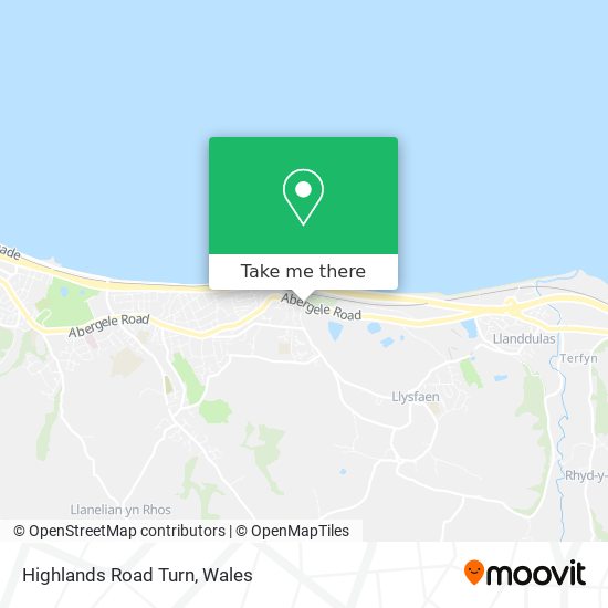 Highlands Road Turn map