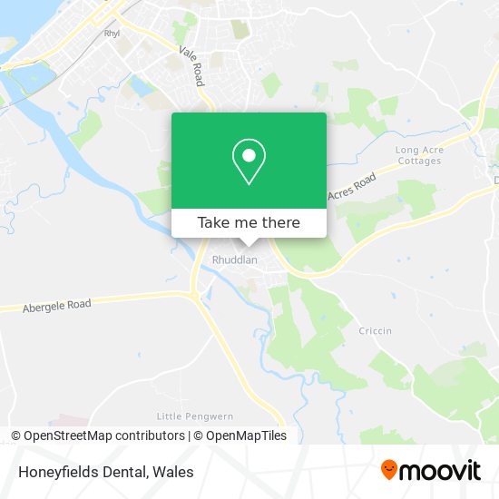 Honeyfields Dental map