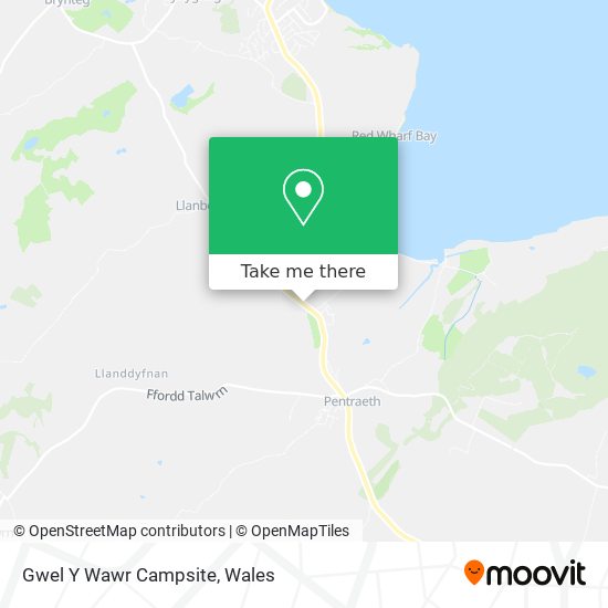 Gwel Y Wawr Campsite map