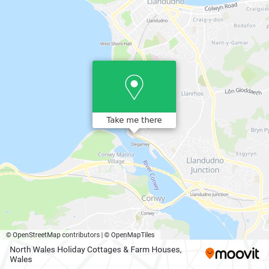 North Wales Holiday Cottages & Farm Houses map