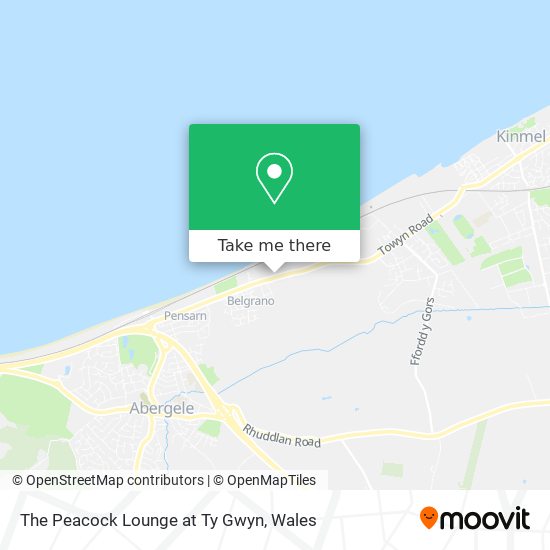 The Peacock Lounge at Ty Gwyn map