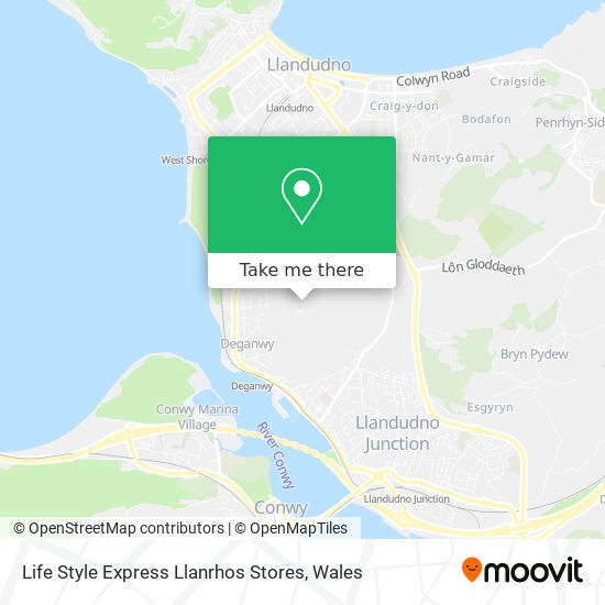Life Style Express Llanrhos Stores map