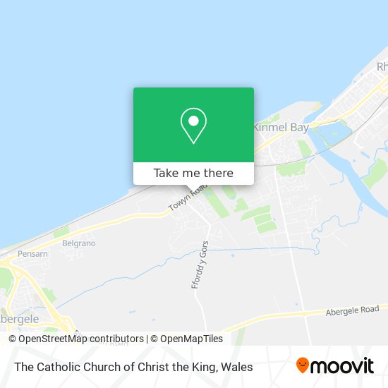 The Catholic Church of Christ the King map