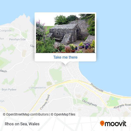 Rhos On Sea Map How To Get To Rhos On Sea In Conwy By Train Or Bus?