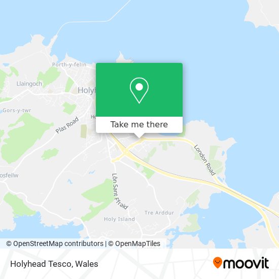 Holyhead Tesco map