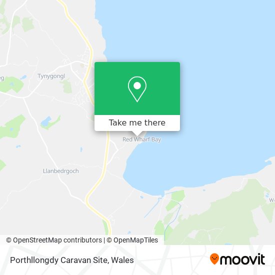Porthllongdy Caravan Site map