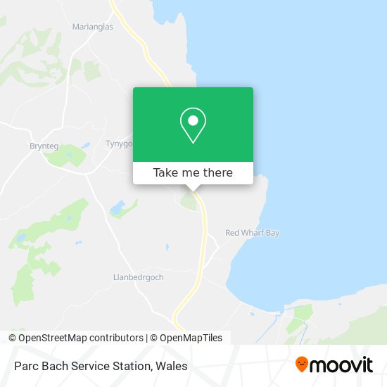 Parc Bach Service Station map