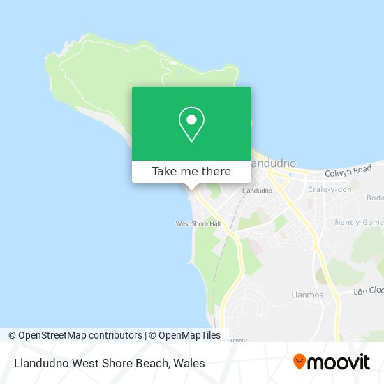 Llandudno West Shore Beach map