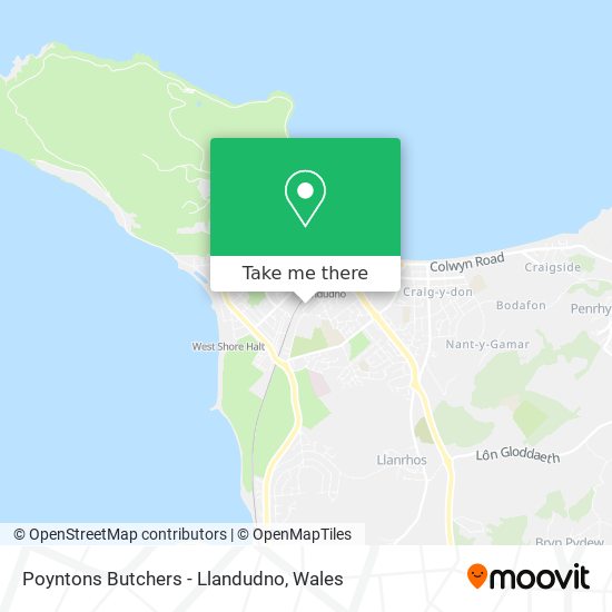 Poyntons Butchers - Llandudno map