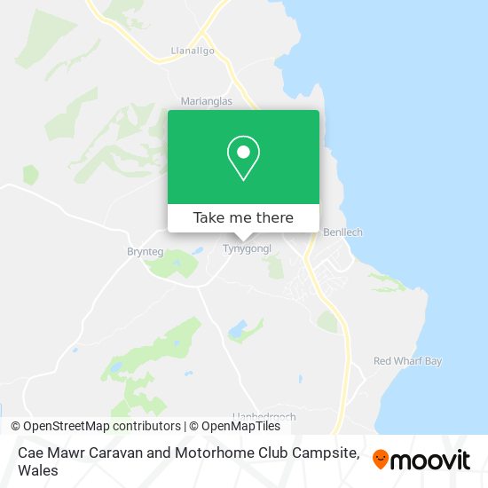 Cae Mawr Caravan and Motorhome Club Campsite map