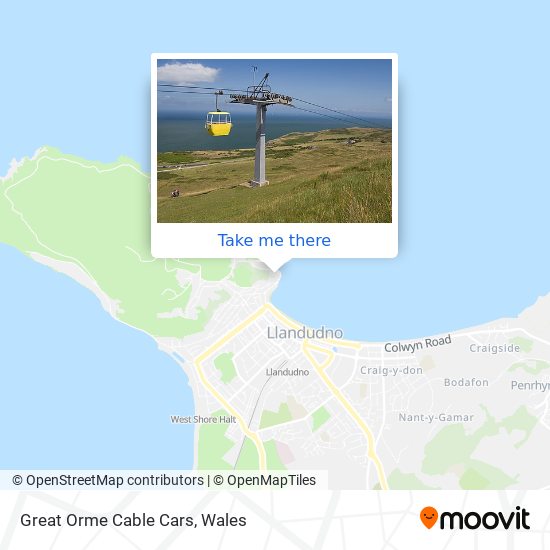 Great Orme Cable Cars map