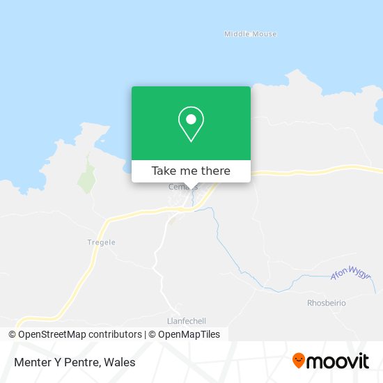 Menter Y Pentre map