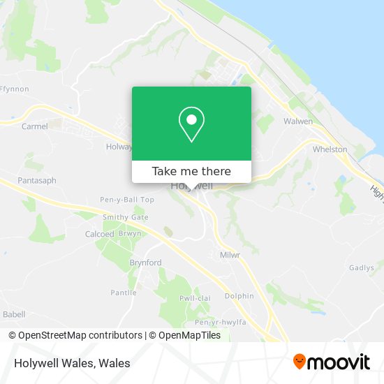 Holywell Wales map