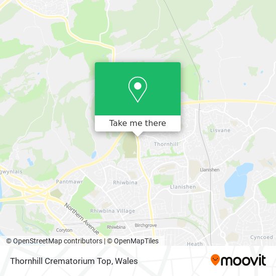 Thornhill Crematorium Top map
