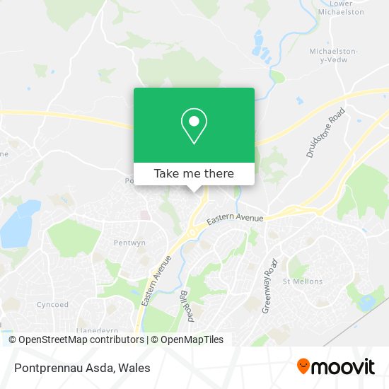 Pontprennau Asda map