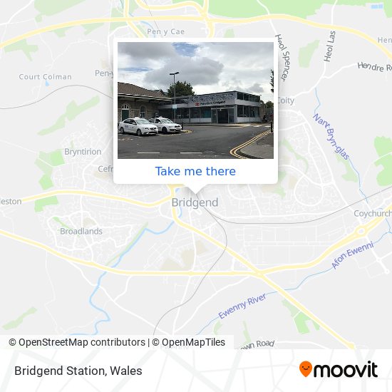 Bridgend Station map