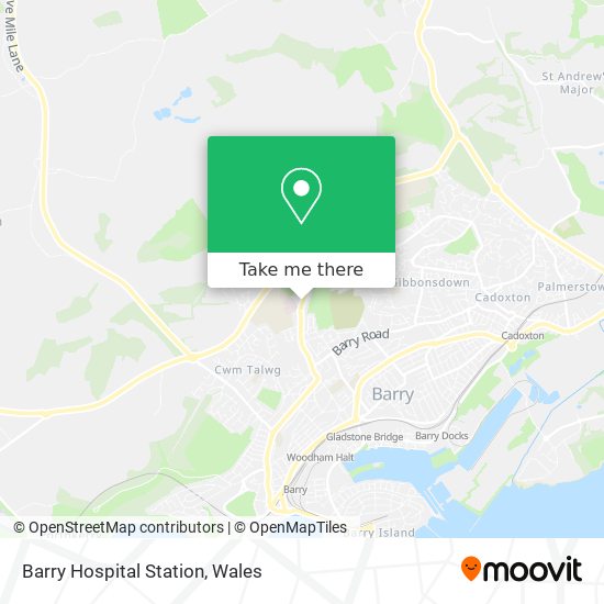 Barry Hospital Station map