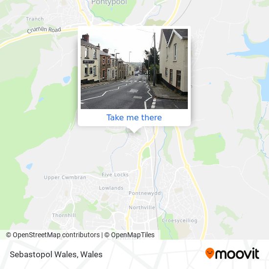 Sebastopol Wales map