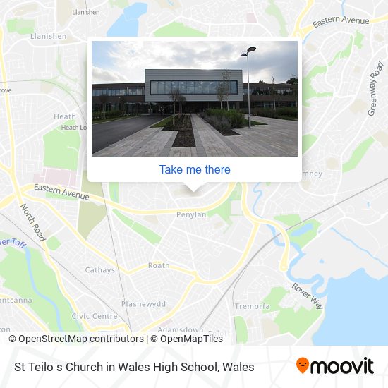 St Teilo s Church in Wales High School map