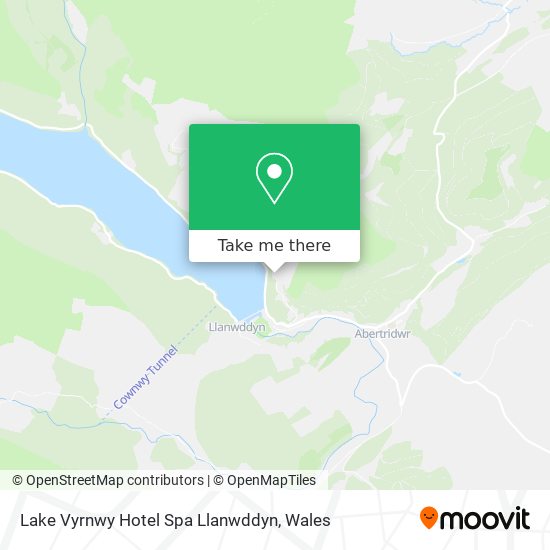 Lake Vyrnwy Hotel Spa Llanwddyn map