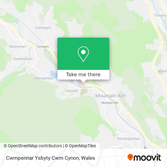 Cwmpennar Ysbyty Cwm Cynon map
