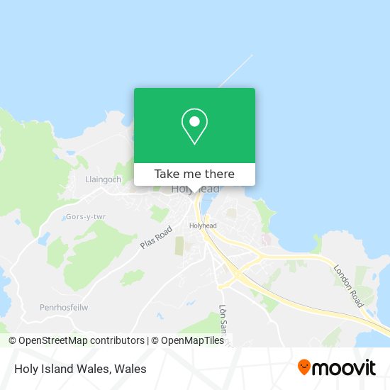 Holy Island Wales map