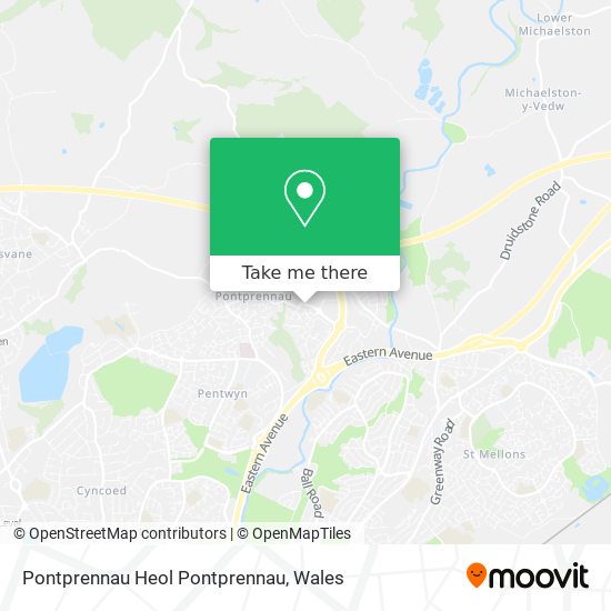 Pontprennau Heol Pontprennau map
