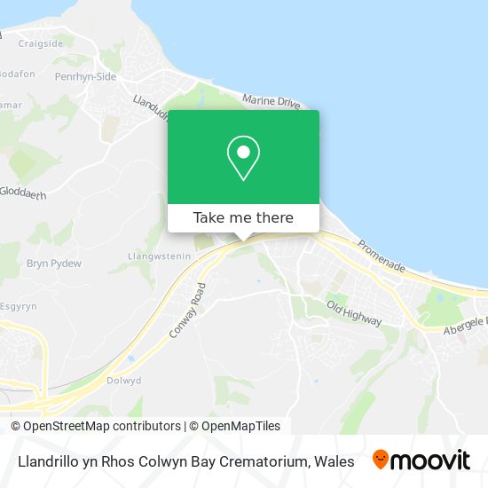 Llandrillo yn Rhos Colwyn Bay Crematorium map