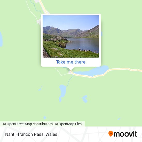 Nant Ffrancon Pass map