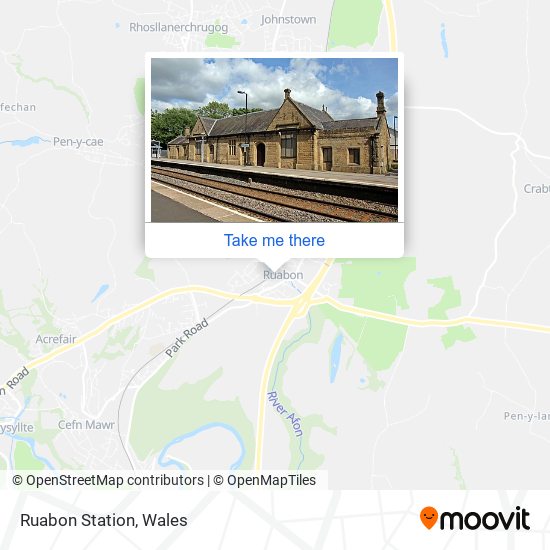 Ruabon Station map