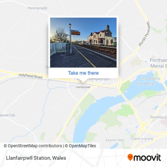 Llanfairpwll Station map