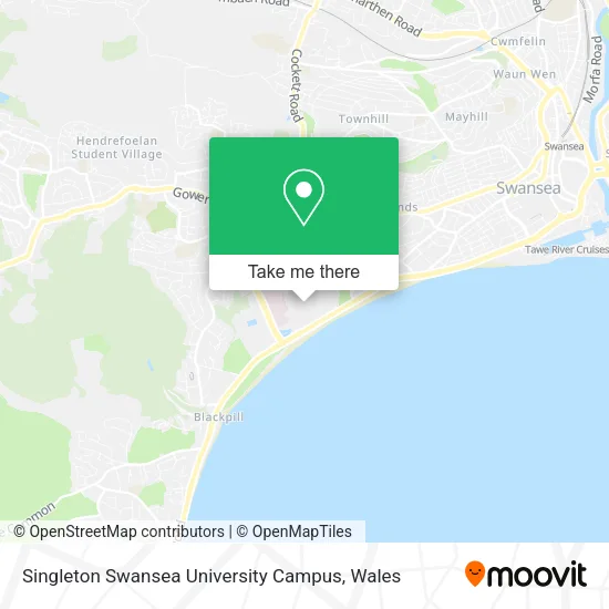 Singleton Swansea University Campus map