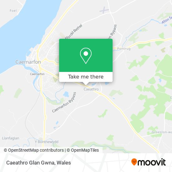 Caeathro Glan Gwna map