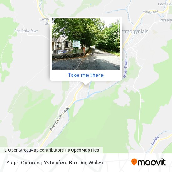 Ysgol Gymraeg Ystalyfera Bro Dur map