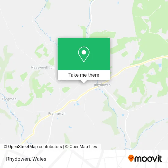 Rhydowen map
