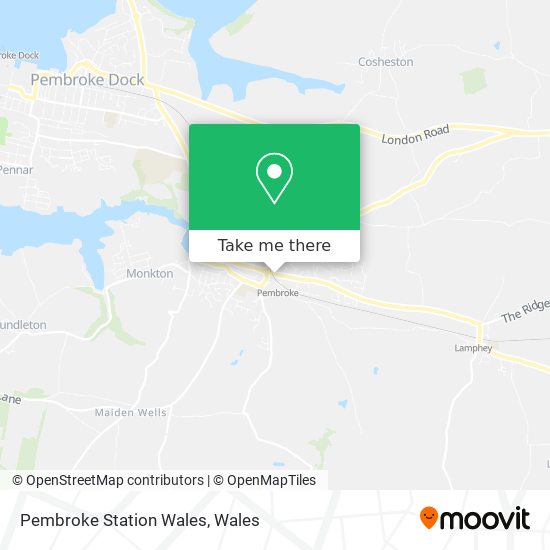 Pembroke Station Wales map
