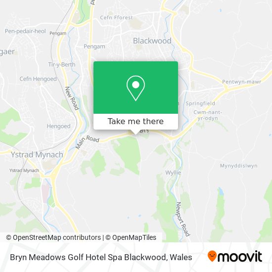 Bryn Meadows Golf Hotel Spa Blackwood map