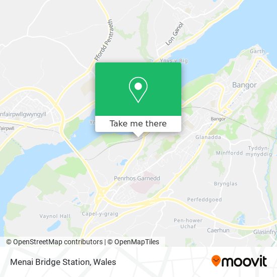 Menai Bridge Station map