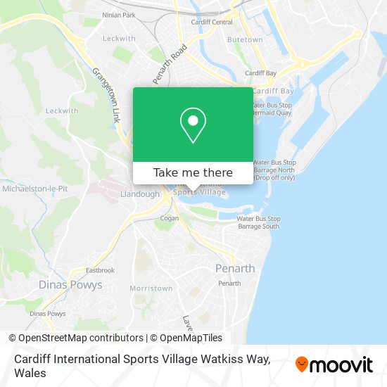 Cardiff International Sports Village Watkiss Way map