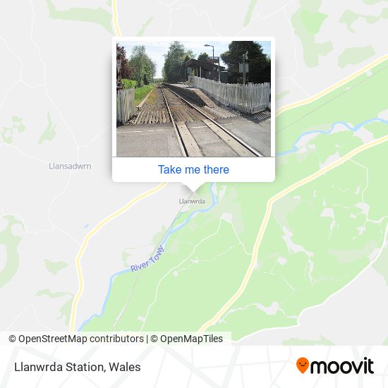 Llanwrda Station map