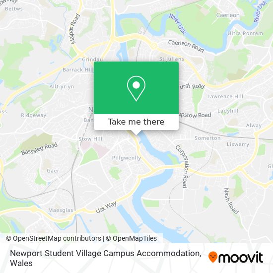 Newport Student Village Campus Accommodation map