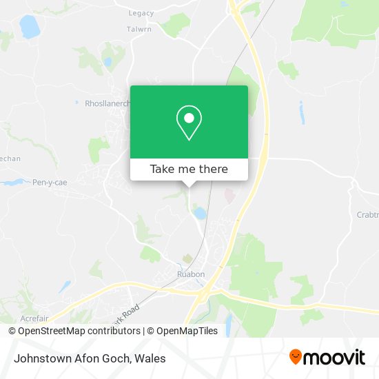 Johnstown Afon Goch map