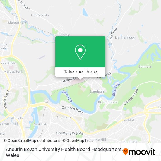 Aneurin Bevan University Health Board Headquarters map