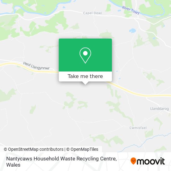 Nantycaws Household Waste Recycling Centre map