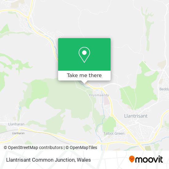 How to get to Llantrisant Common Junction in Rhondda Cynon Taf by Bus or Train?