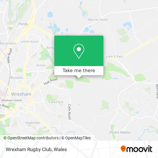 Wrexham Rugby Club map