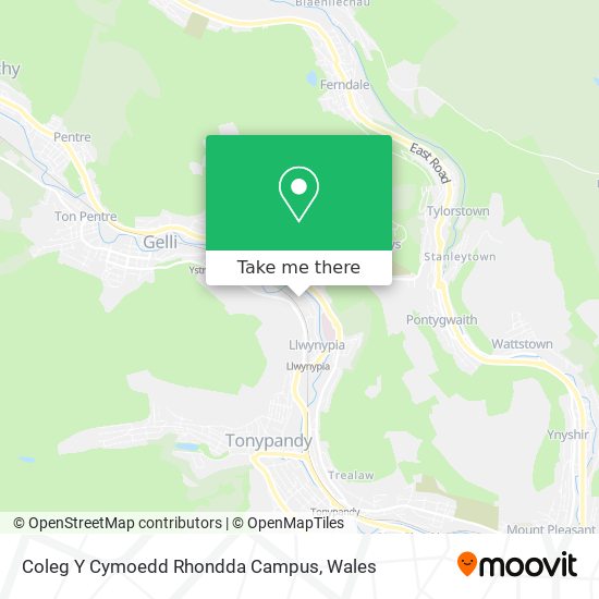 Coleg Y Cymoedd Rhondda Campus map