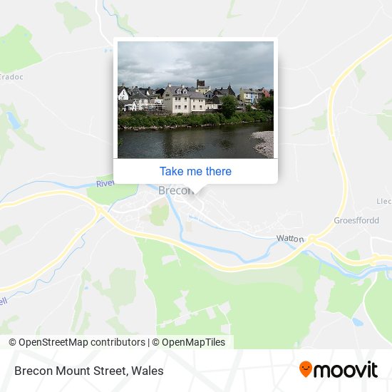 Brecon Mount Street map