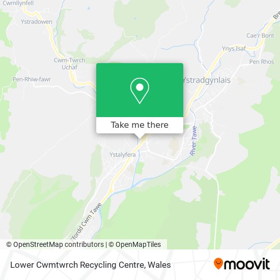Lower Cwmtwrch Recycling Centre map