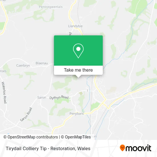 Tirydail Colliery Tip - Restoration map